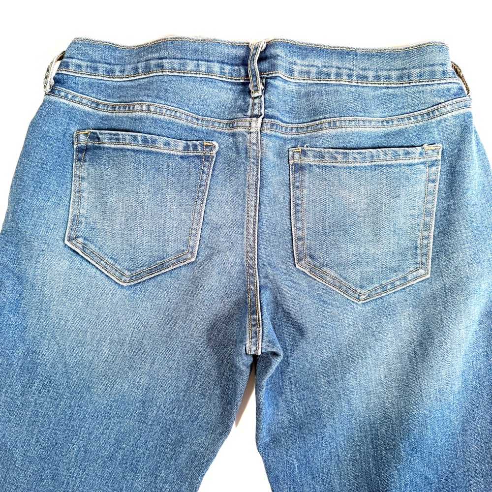 Old Navy Boyfriend Skinny Ankle Mid Rise Blue Denim Jeans Classic Americana - Picture 10 of 12
